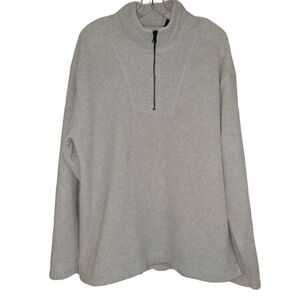 Gap size large pull over sweater jacket cream color 3/4 zip